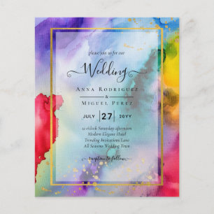 RAINBOW PRIDE WEDING INVITATION Tinte LeahG