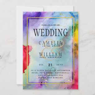 RAINBOW PRIDE WEDING INVITATION Tinte LeahG Einladung