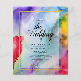 RAINBOW PRIDE WEDING INVITATION Tinte LeahG Flyer