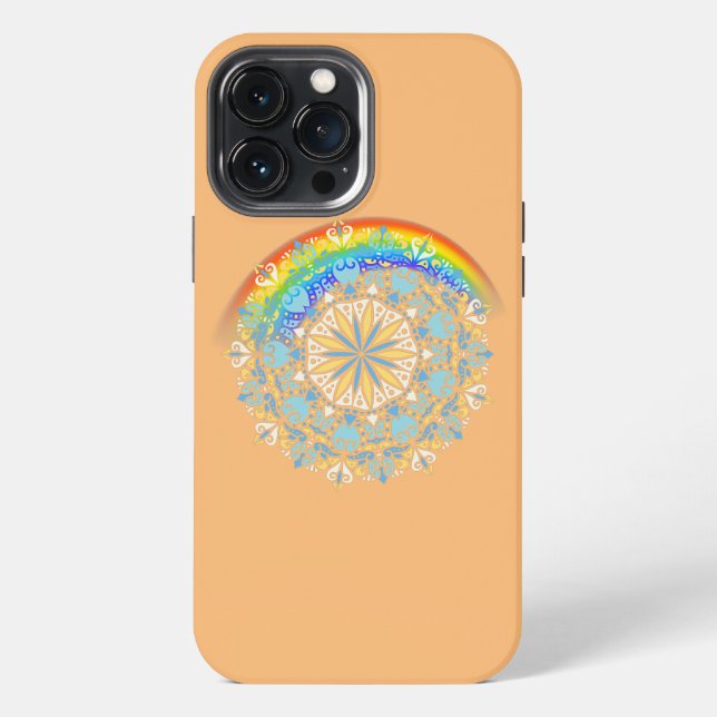 Rainbow Pride Yoga  iPhone 13 Pro Max Hülle (Rückseite)