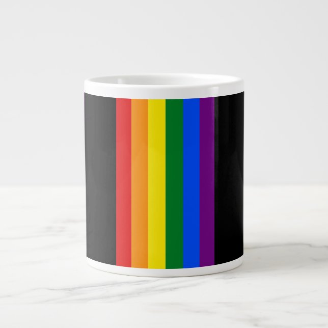 Rainbow Pride Zwei-Tone-Tasse Jumbo-Tasse (Vorderseite)