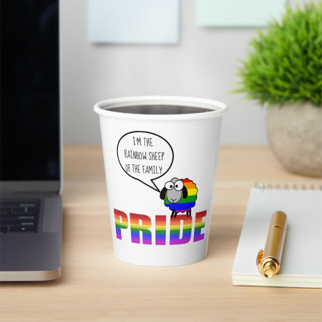 Rainbow Priep Sheep 8oz Paper Cup Pappbecher (InSitu)