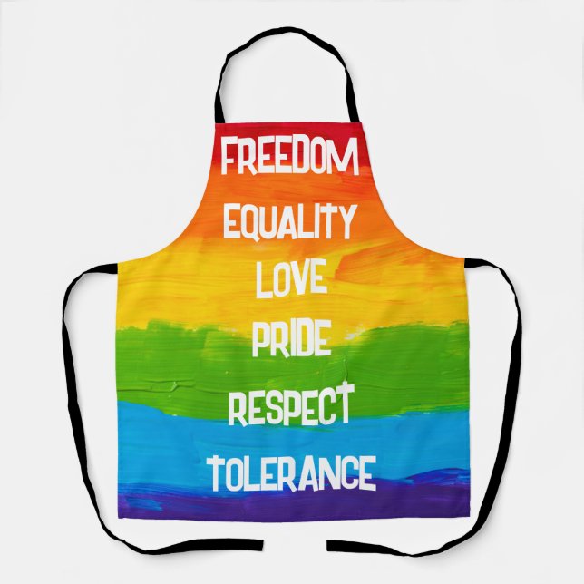 Rainbow Prilag Flag LGBT Schürze - Farbenfrohe Sch (Vorderseite)