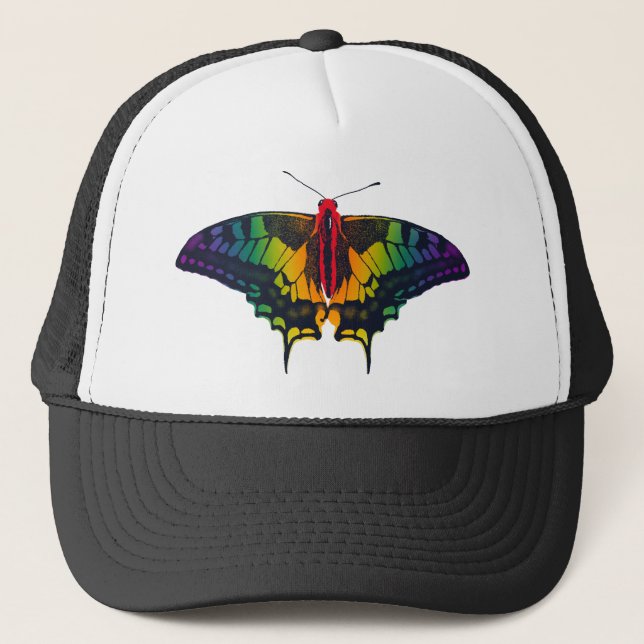 Rainbow Prilag Frack Butterfly Truckerkappe (Vorderseite)