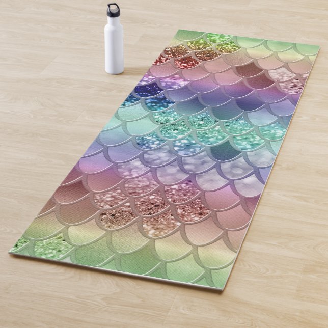Rainbow Princess Mermaid Scales #3 Yogamatte (Beispiel)