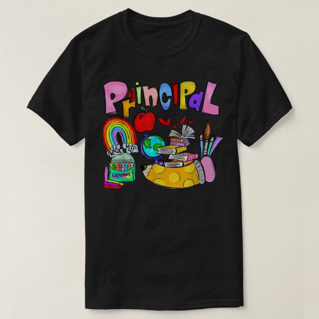 Rainbow Principal Funny School Principal Letzten T T-Shirt (Design vorne)