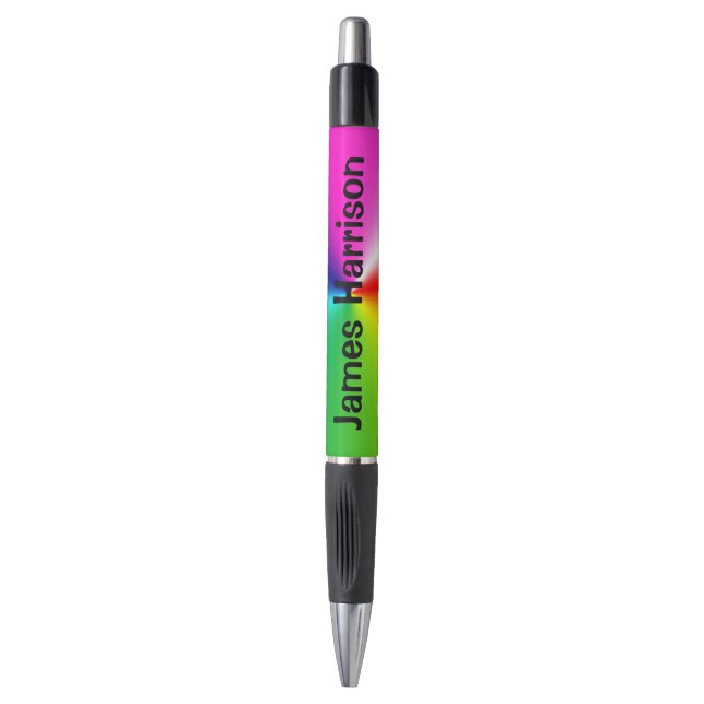 Rainbow Prism Abstrakt mit Name Kugelschreiber (Vorderseite Vertikal)