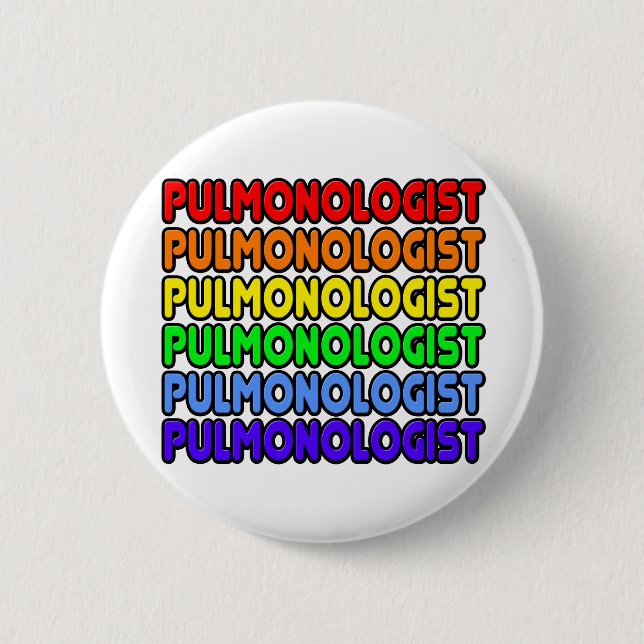 Rainbow Pulmonologist Button (Vorderseite)