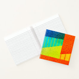Rainbow-Punkte und -Linien Notizbuch
