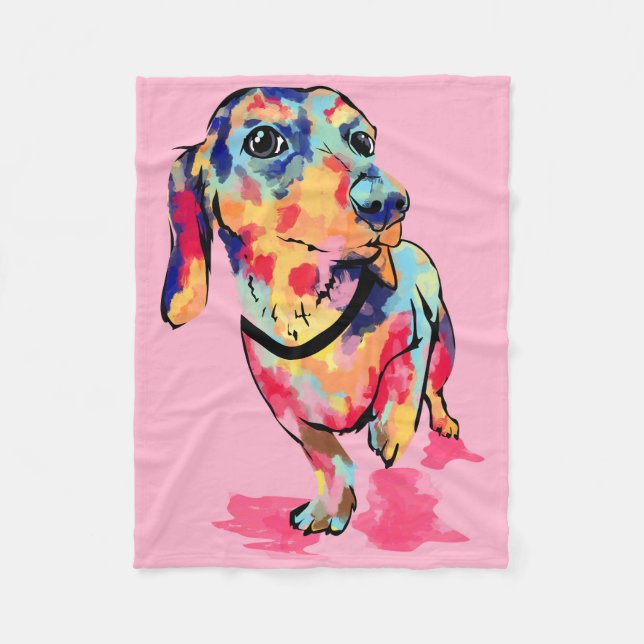 Rainbow Pup Fleecedecke (Vorderseite)