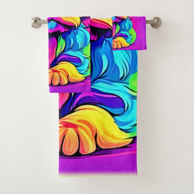 Rainbow Puppy Arts Badhandtuch Set (Insitu)