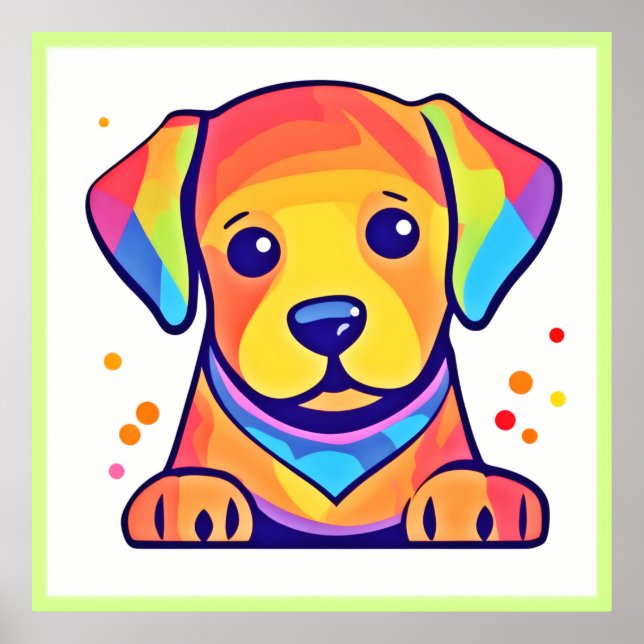 Rainbow Puppy-Liebe Poster (Vorne)