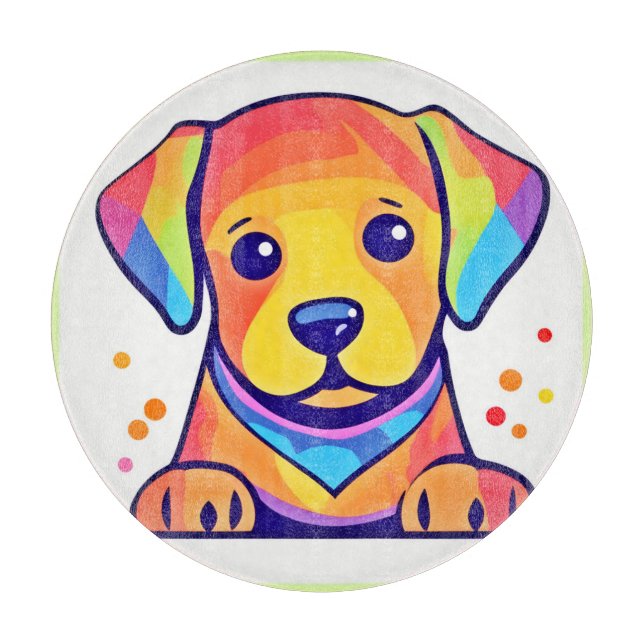 Rainbow Puppy-Liebe Schneidebrett (Vorderseite)