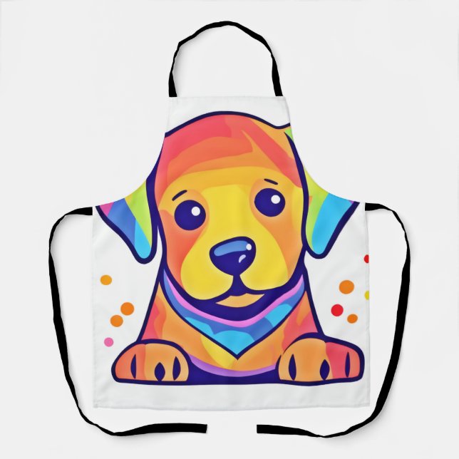 Rainbow Puppy-Liebe Schürze (Vorderseite)