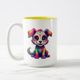 Rainbow Puppy Mug Zweifarbige Tasse