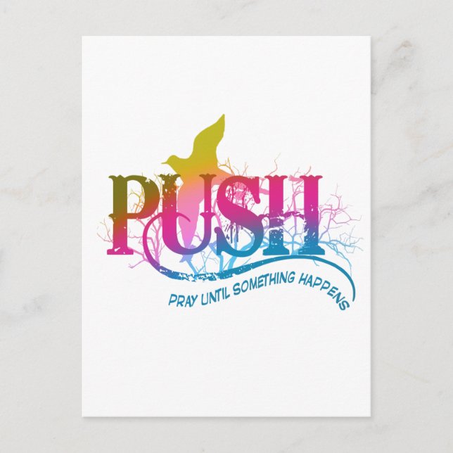 Rainbow PUSH Postkarte (Vorderseite)