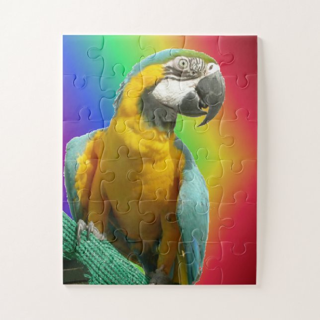 Rainbow Puzzle: Funny Talking Parrot (Vertikal)