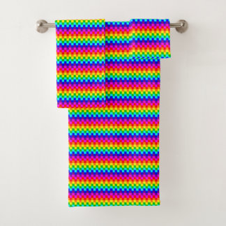 Rainbow-Quadrate Badhandtuch Set