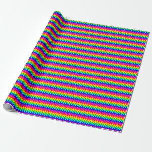 Rainbow-Quadrate Geschenkpapier