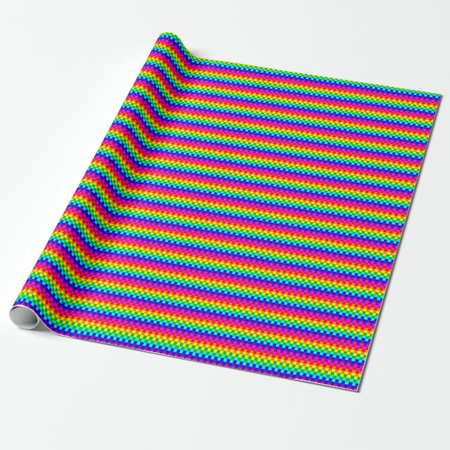 Rainbow-Quadrate Geschenkpapier (Ungerollt)