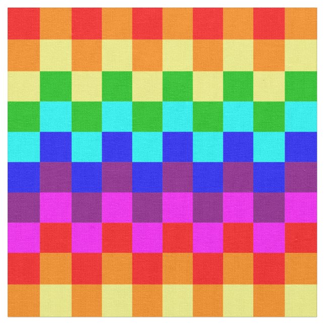 Rainbow-Quadrate Stoff (Nahaufnahme)