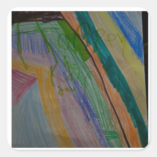 Rainbow Quadratischer Aufkleber