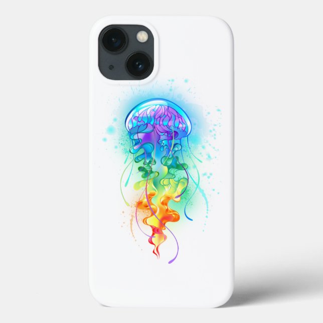 Rainbow-Qualle Case-Mate iPhone Hülle (Rückseite)