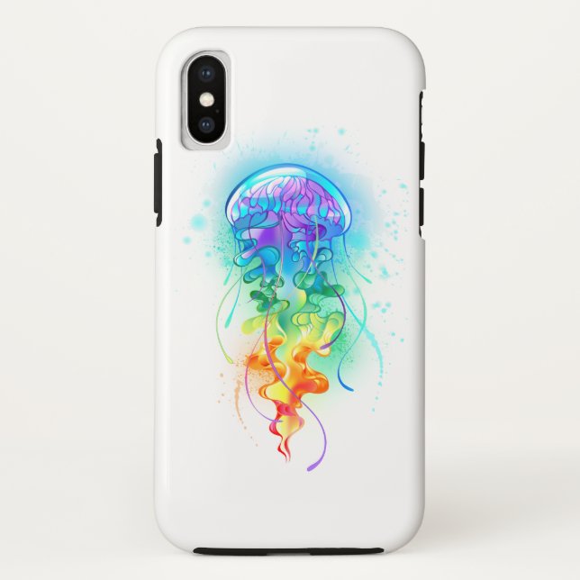 Rainbow-Qualle Case-Mate iPhone Hülle (Rückseite)
