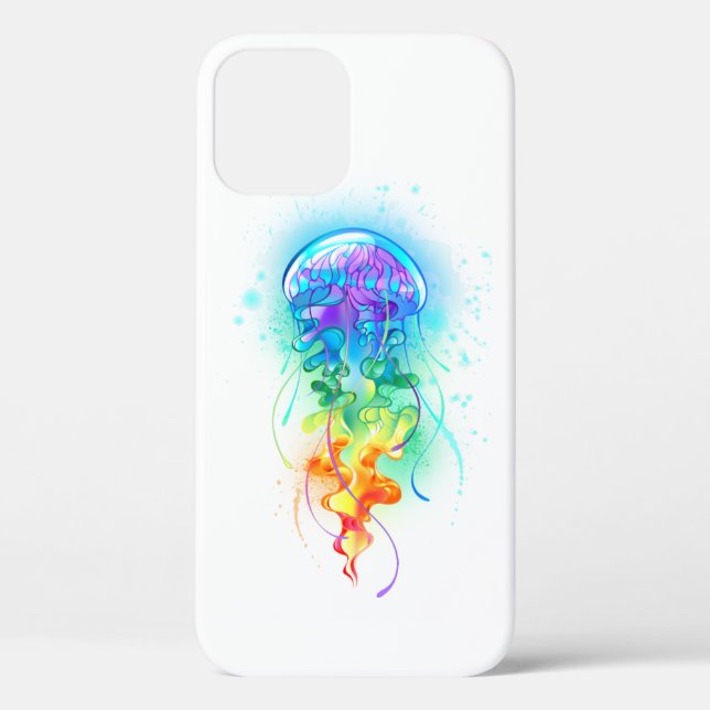 Rainbow-Qualle Case-Mate iPhone Hülle (Rückseite)