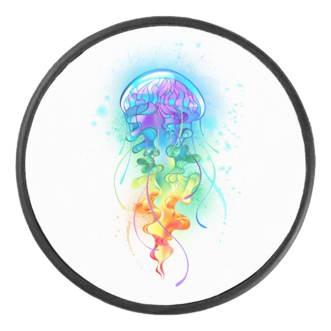 Rainbow-Qualle Eishockey Puck (Vorderseite)