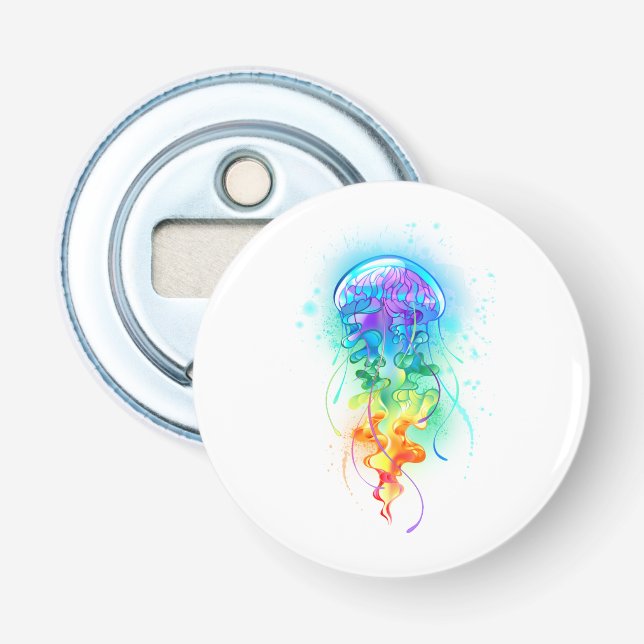 Rainbow-Qualle Flaschenöffner (Vorderseite)