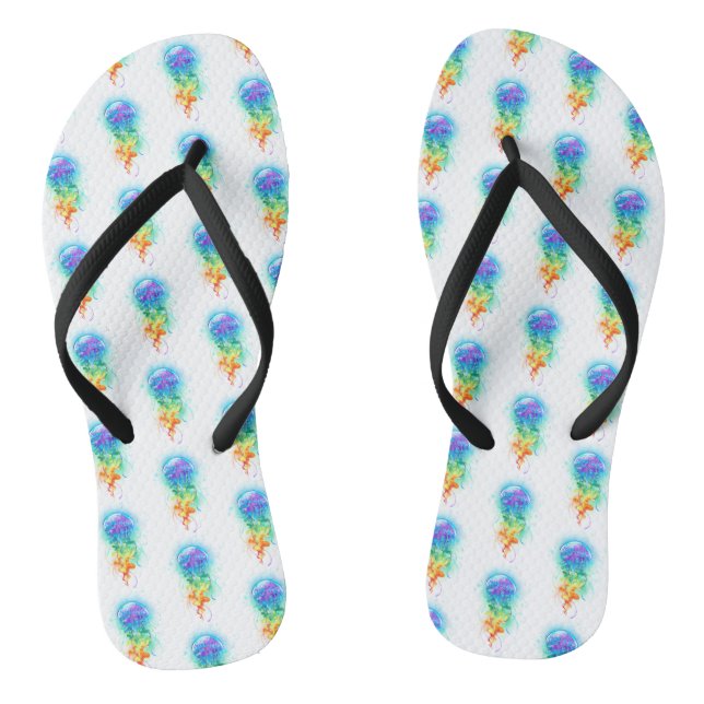 Rainbow-Qualle Flip Flops (Fußbett)