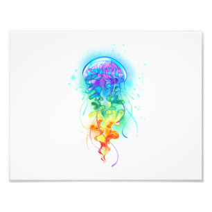 Rainbow-Qualle Fotodruck