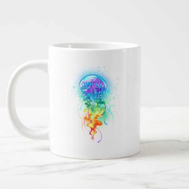 Rainbow-Qualle Jumbo-Tasse (Links)