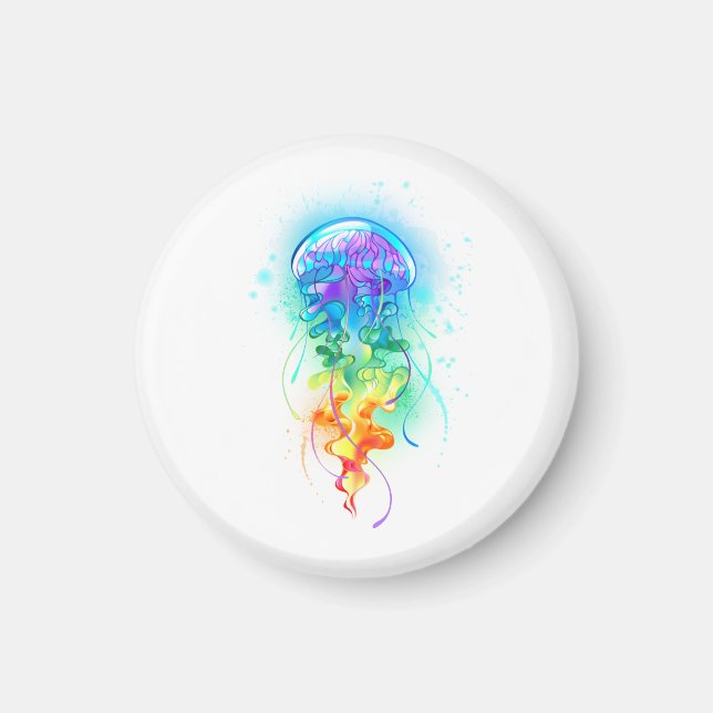 Rainbow-Qualle Magnet (Vorne)