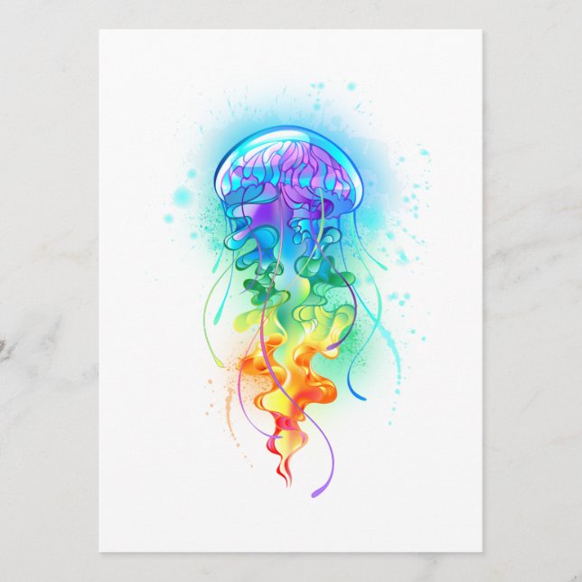 Rainbow-Qualle Menükarte (Vorderseite)