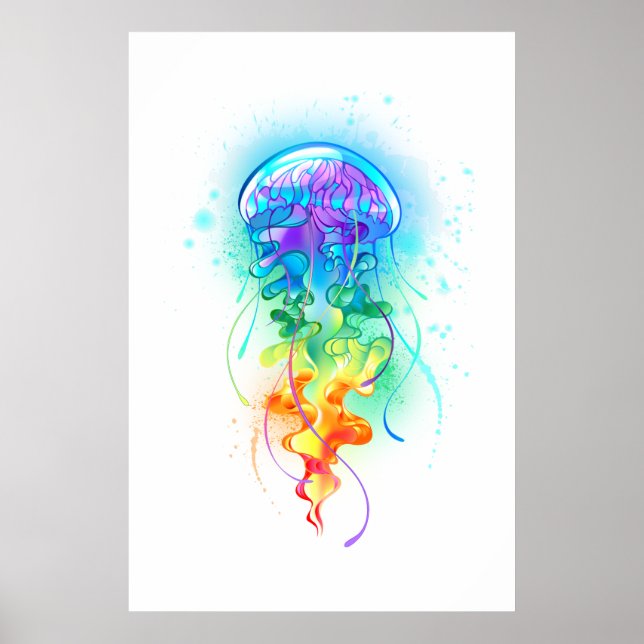 Rainbow-Qualle Poster (Vorne)