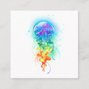 Rainbow-Qualle Quadratische Visitenkarte