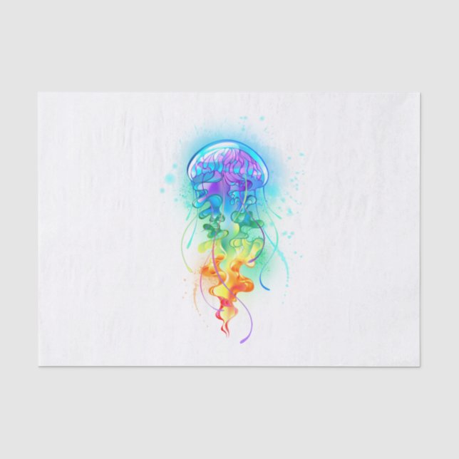 Rainbow-Qualle Seidenpapier (Vorderseite)