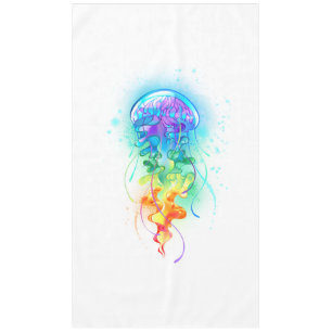 Rainbow-Qualle Tischdecke
