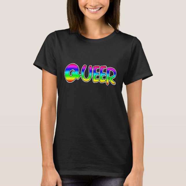 Rainbow Quees LGBT-Pride-Shirt T-Shirt (Vorderseite)