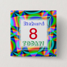 Rainbow Quilt Anpassbares Alter Button