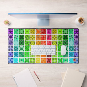 Rainbow Quilt Desk Mat Schreibtischunterlage