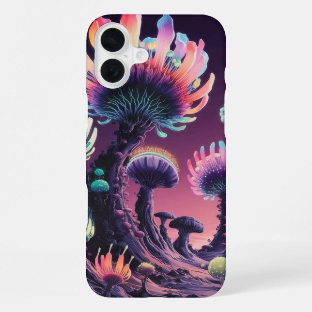 Rainbow Radiance: Gradient iPhone Case 16 Plus Hülle (Rückseite)