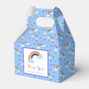 Rainbow Rain Drop Sprinkles Babydusche Geschenkschachtel