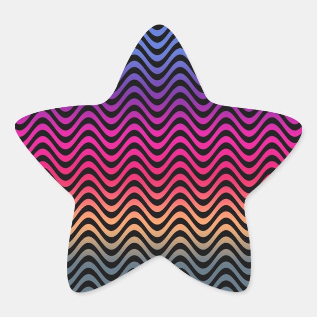 Rainbow Rainbow Diagonal Streifen Stern-Aufkleber (Vorderseite)