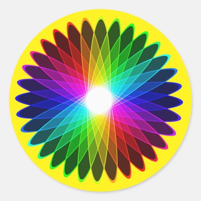 Rainbow Rainbow Halo Runder Aufkleber (Vorderseite)