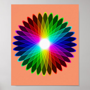 Rainbow Rainbow Hypnotic Halo Poster