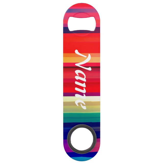 Rainbow-Rainbow-Personalisierung von Namen oder In Speed Flaschenöffner (Vorderseite)
