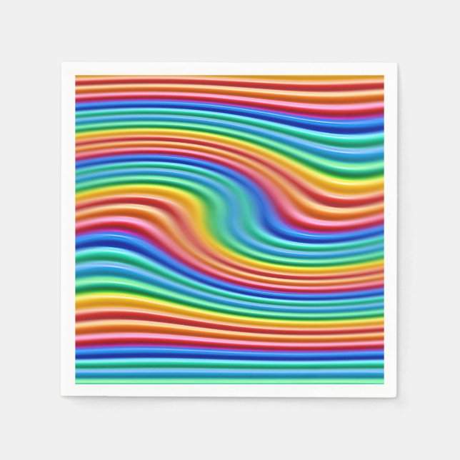 Rainbow-Rainbow-Swirl Serviette (Vorderseite)